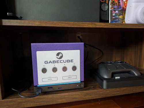 3D Printed GameCube Faceplate – Indigo Purple Steam Machine Controller Panel
